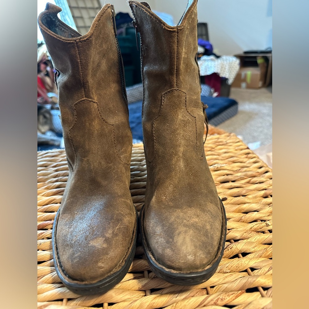 BORN Women's Brown Suede Boots Size US 8M